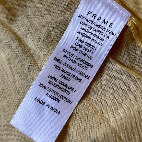 NWT Frame Malibu Yellow Python Print Cross Back Maxi Dress - Picture 12 of 15